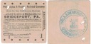 Philadelphia & Reading RR Ticket. This was the day that Reading Terminal opened for business.