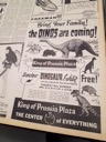 Ad for a dinosaur exhibit at the Plaza (King of Prussia Courier, April 20, 1967)