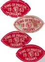 King of Prussia Indians Football Patches 1961-63.