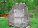 Stone marker in its current location in Executive Estates Park, commemorating the Continental Army