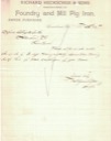 Letter from Richard Heckscher and Sons Foundry and Mill Pig Iron Swede Furnaces Swedeland to Albright