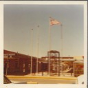 The flag at the King of Prussia Plaza, 1970 (photo by Russell Rubert)