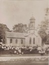 Christ Church (Old Swedes) before 1880, showing the old bell tower.