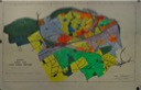 Hand-colored 1985 Upper Merion road map, possibly showing zoning.