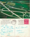 PA Turnpike Postcard showing the Schuylkill Expressway US 202 Interchange.