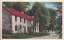 Old Barracks, Valley Forge postcard, 1944.