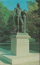 Statue of George Washington, Valley Forge postcard, 1964.