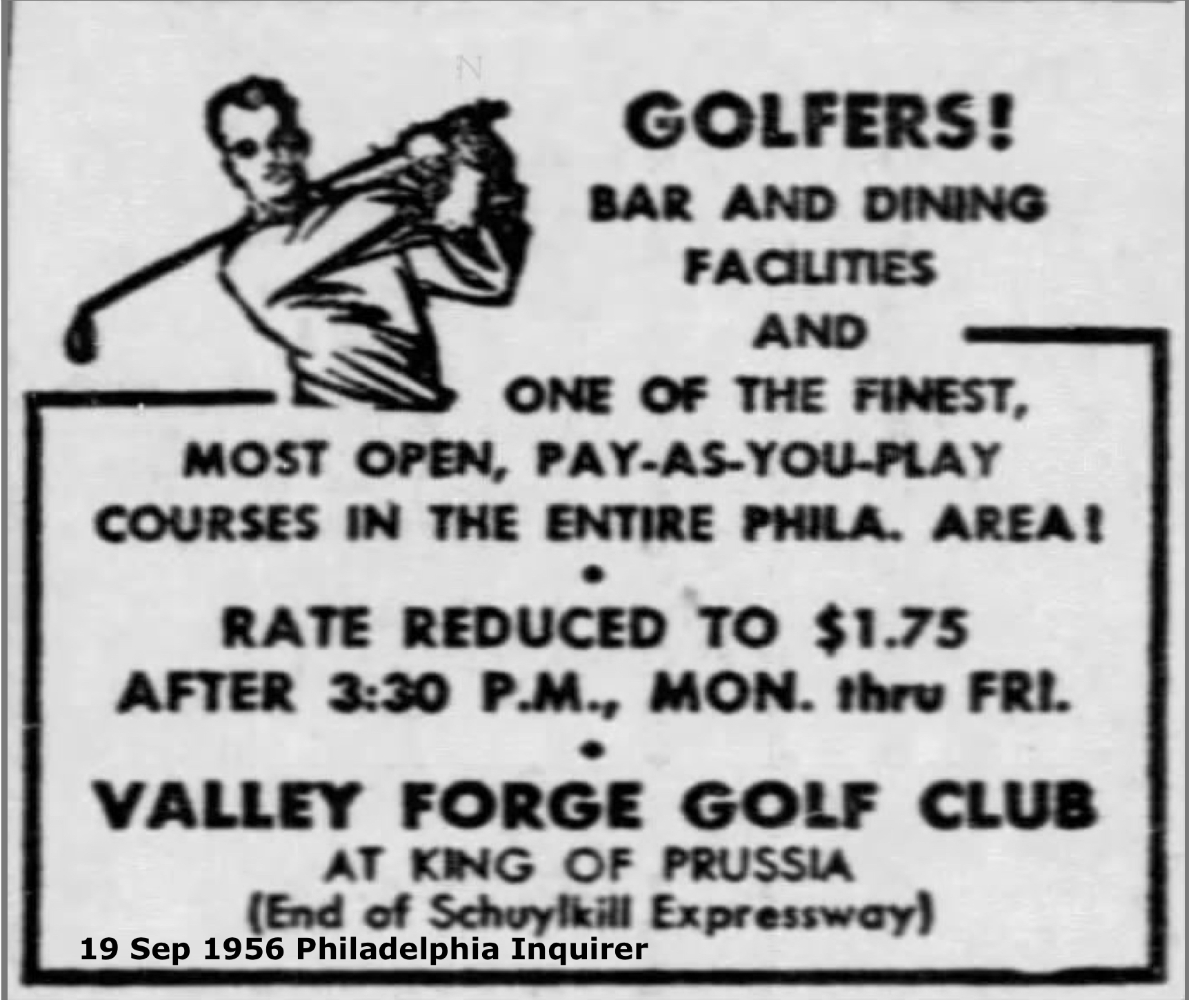 King of Prussia Historical Society Valley Golf Club