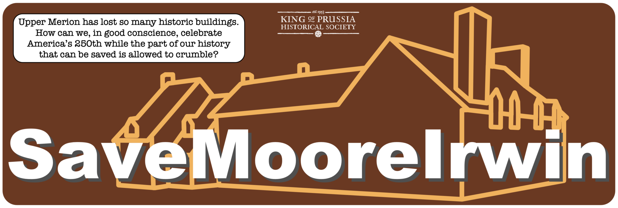 Save Moore-Irwin banner